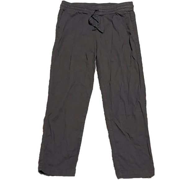 32 Degrees Stretch Linen Blend Pants High Rise Solid Gray Pockets Medium women's - Picture 2 of 10